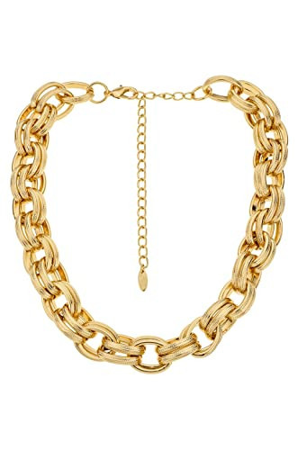 Ettika Chunky Gold Necklace. Gold Necklace, Bold & Chunky 18k Gold Plated Chain. Chunky Chain Necklace Women, Jewelry | Amazon (US)
