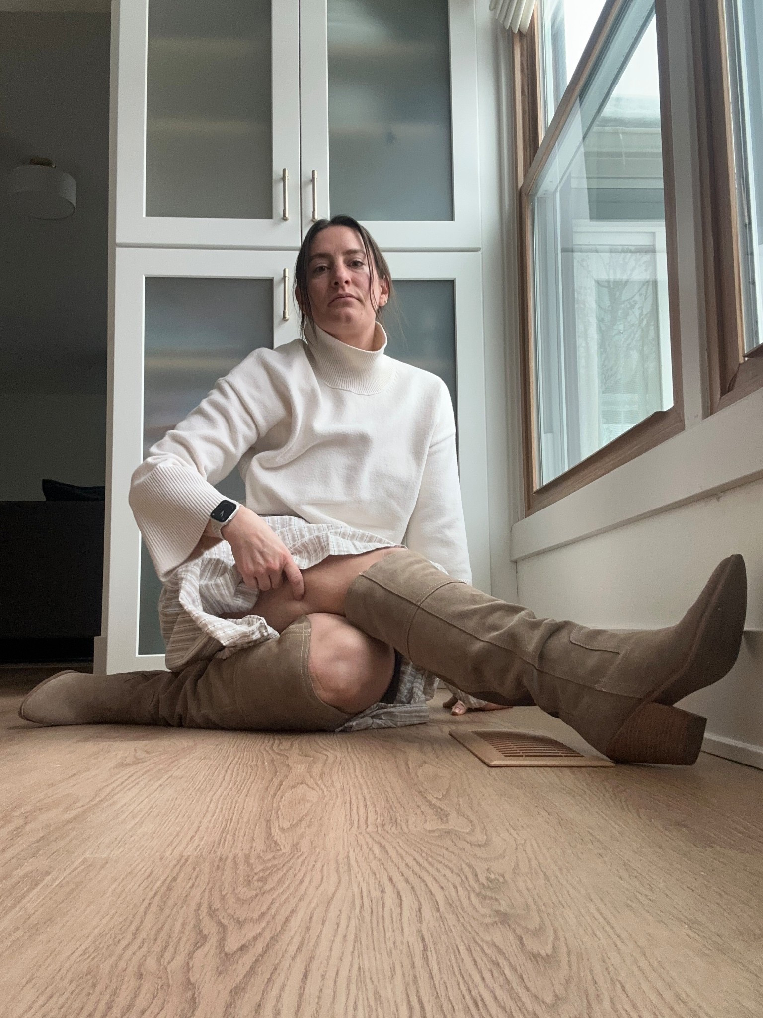 Cozy but make it chic 🤍 A soft turtleneck paired with a flowy skirt and knee-high boots is my favorite kind of winter balance—polished up top, relaxed everywhere else. This is the kind of outfit that feels effortless yet intentional, perfect for slow mornings, coffee runs, or feeling put-together without trying too hard. 

#LTKOver40 #LTKootd #LTKSeasonal