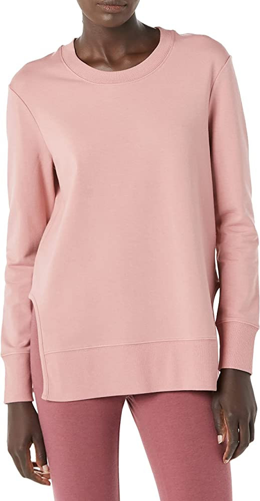 Daily Ritual Women's Long-Sleeve Crewneck Sweatshirt with Side Cutouts | Amazon (US)