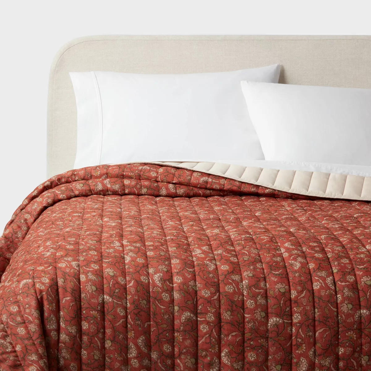 Voile Floral Printed Quilt Bronze - Threshold™ | Target