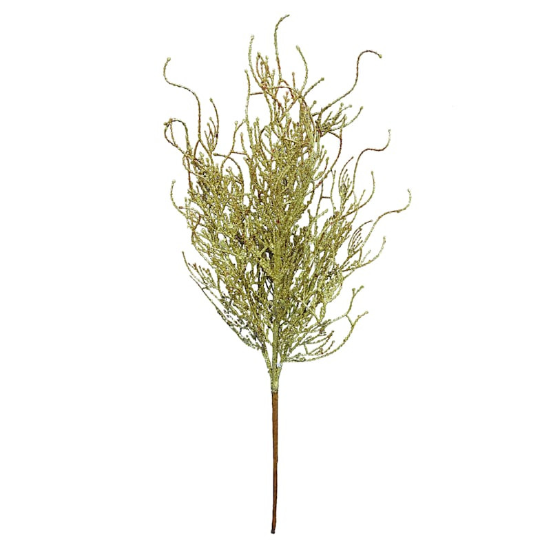 Gold Glittered Cedar Bush, 27" | At Home