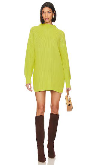 Hollis Mini Dress in Acid | Lime Green Dress | Green Mini Dress | Green Sweater Dress | Revolve Clothing (Global)