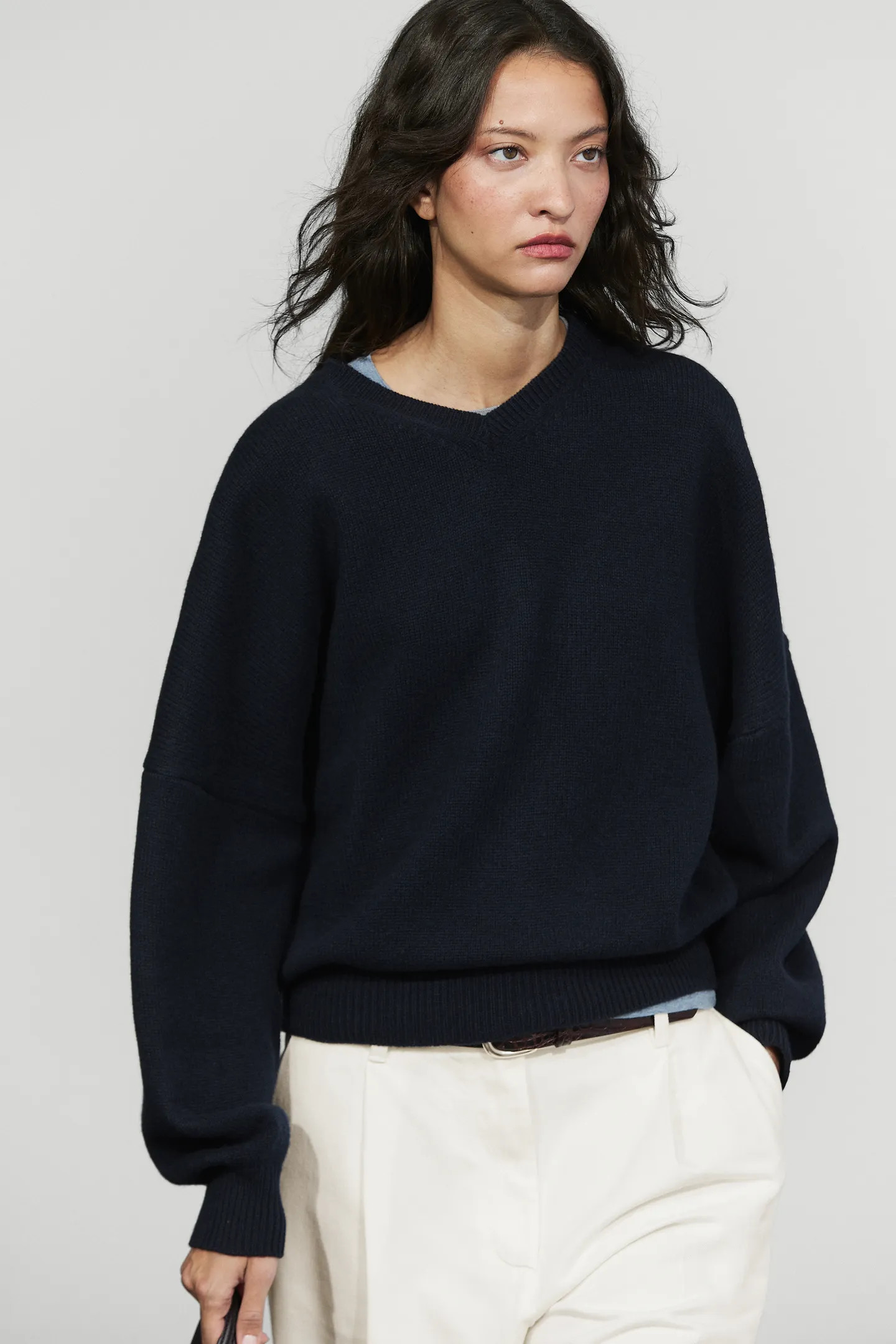100% wool oversize knit sweater | Massimo Dutti UK