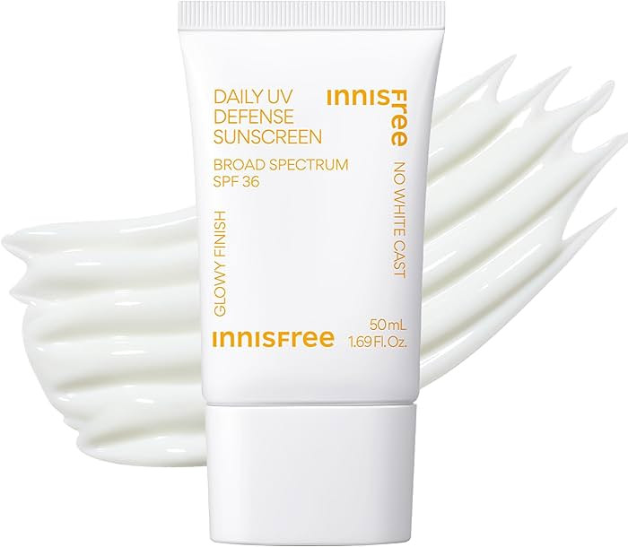 innisfree Daily UV Defense Sunscreen Broad Spectrum SPF 36, Invisible Korean Sunscreen for Face w... | Amazon (US)