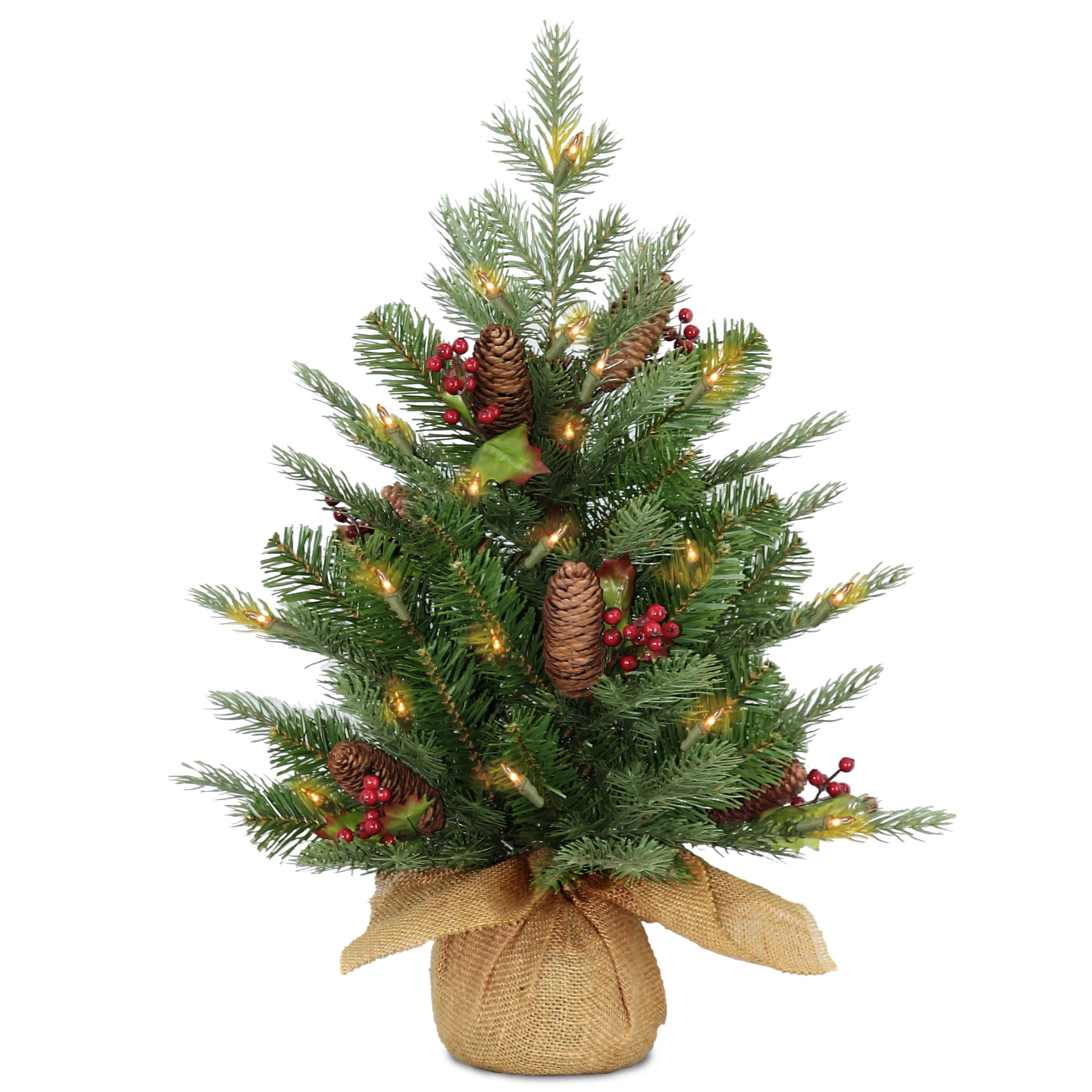 2ft. Nordic Spruce Tree with LED Lights | Wayfair North America
