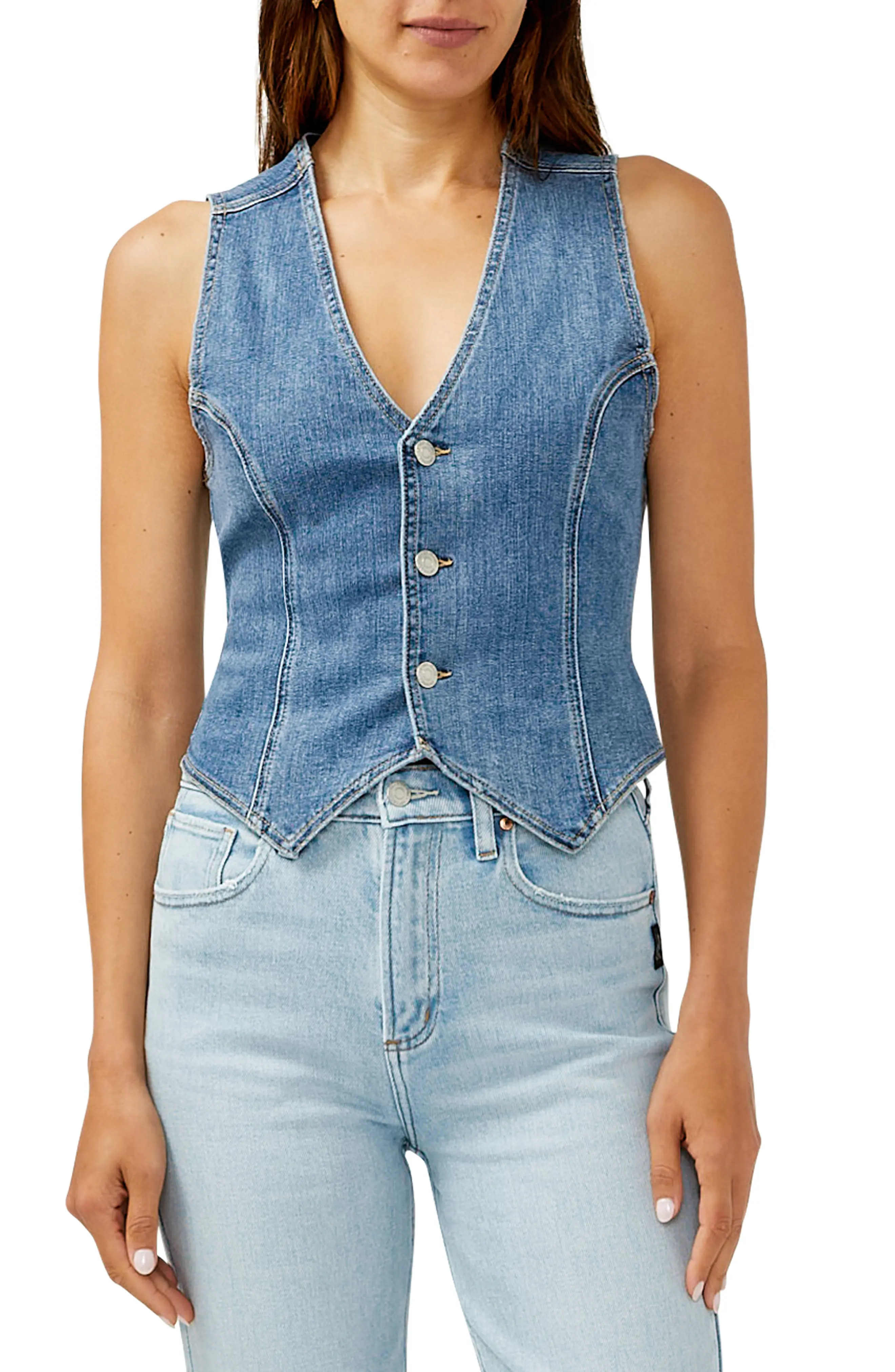 Classic Denim Vest (Women) | Nordstrom | Nordstrom
