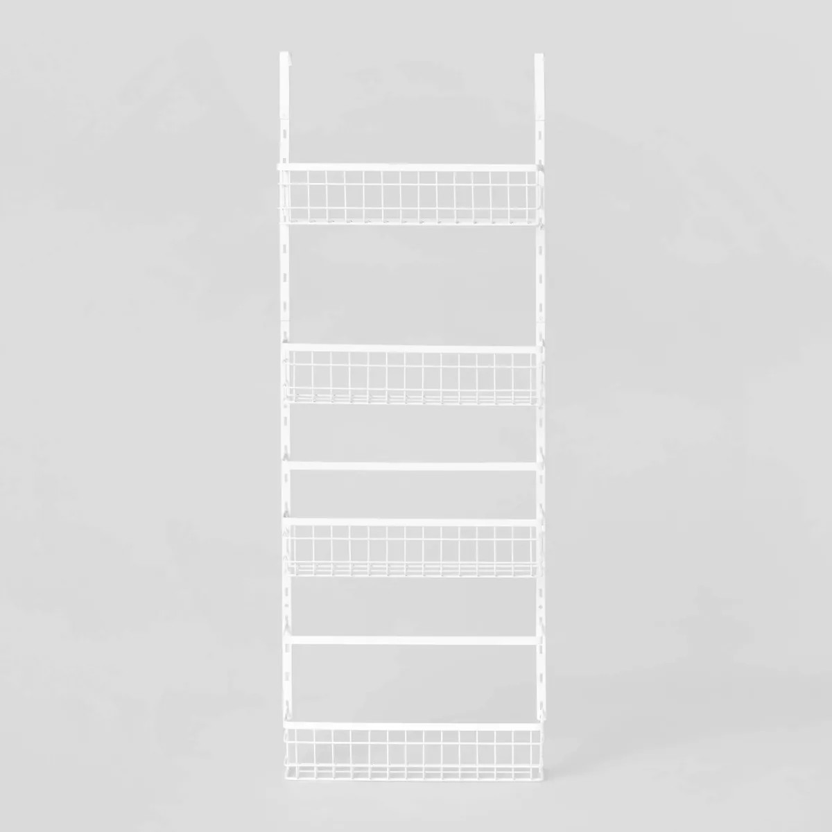 4 Tier Over-The-Door Storage Rack - Brightroom™: Adjustable Shelves, White Steel, Over Door Org... | Target