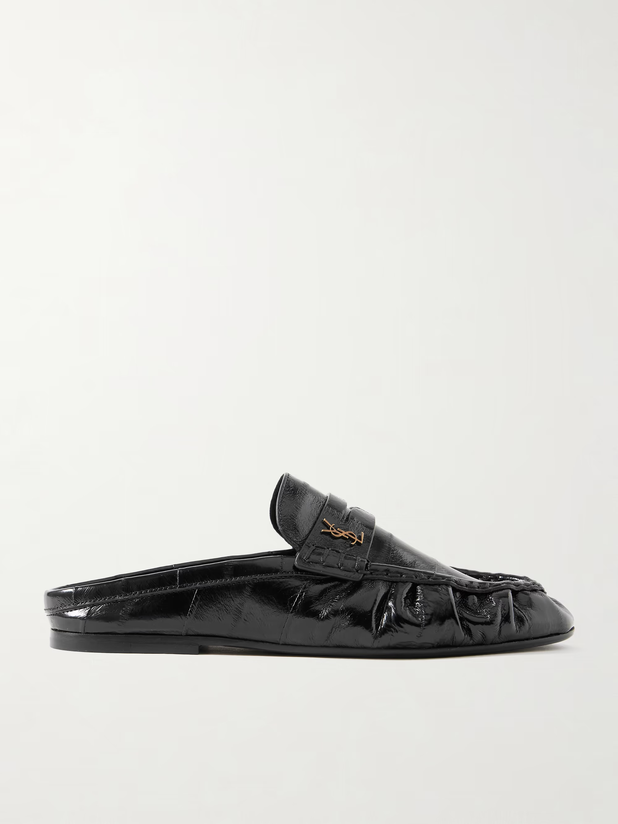 Le Loafer glossed-eel slippers | NET-A-PORTER (US)