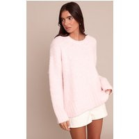 Pink Rib Detail Oversized Sweater | PrettyLittleThing US