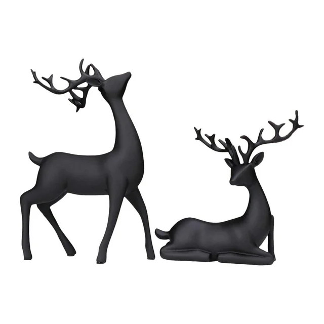 Christmas & Valentine's Day Elegant Couple Deer Light Home Living Room & Cabinet Ornament Craft S... | Walmart (US)