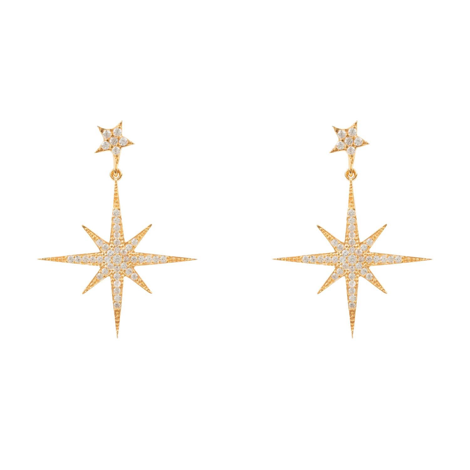 Petite Star Burst Drop Earring Gold by LATELITA | Wolf and Badger (Global excl. US)