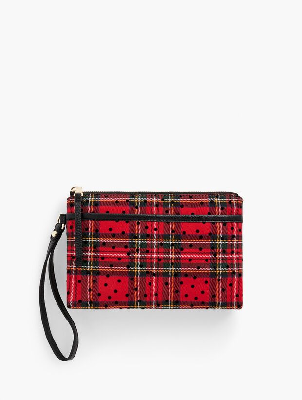 Tartan Plaid Double Gusset Wristlet | Talbots