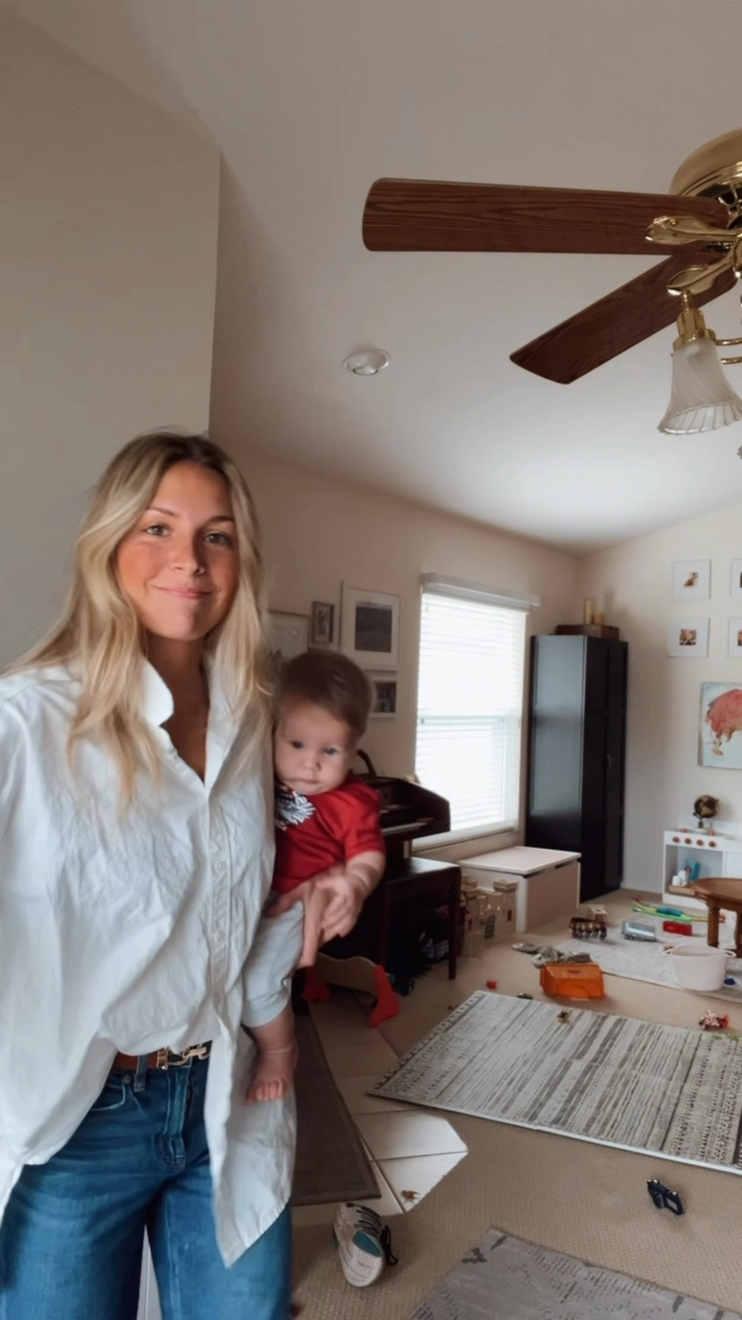 Outfit links. L in the shirt for a nice oversized fit. Jeans are old but allll my favorite jeans are from H&M so I’ll link those! Favorite way to tuck my button up is leave the last few button undone and tuck in one side 

#LTKStyleTip #LTKFindsUnder50