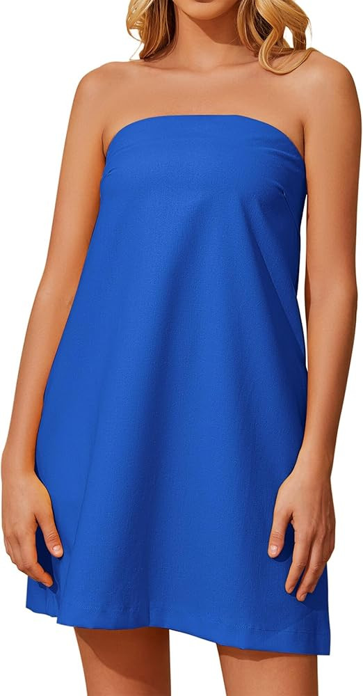 Meladyan Women’s Summer Tube Dress Strapless Backless Mini Tube Dress Smocked Cut Out Relaxed M... | Amazon (US)