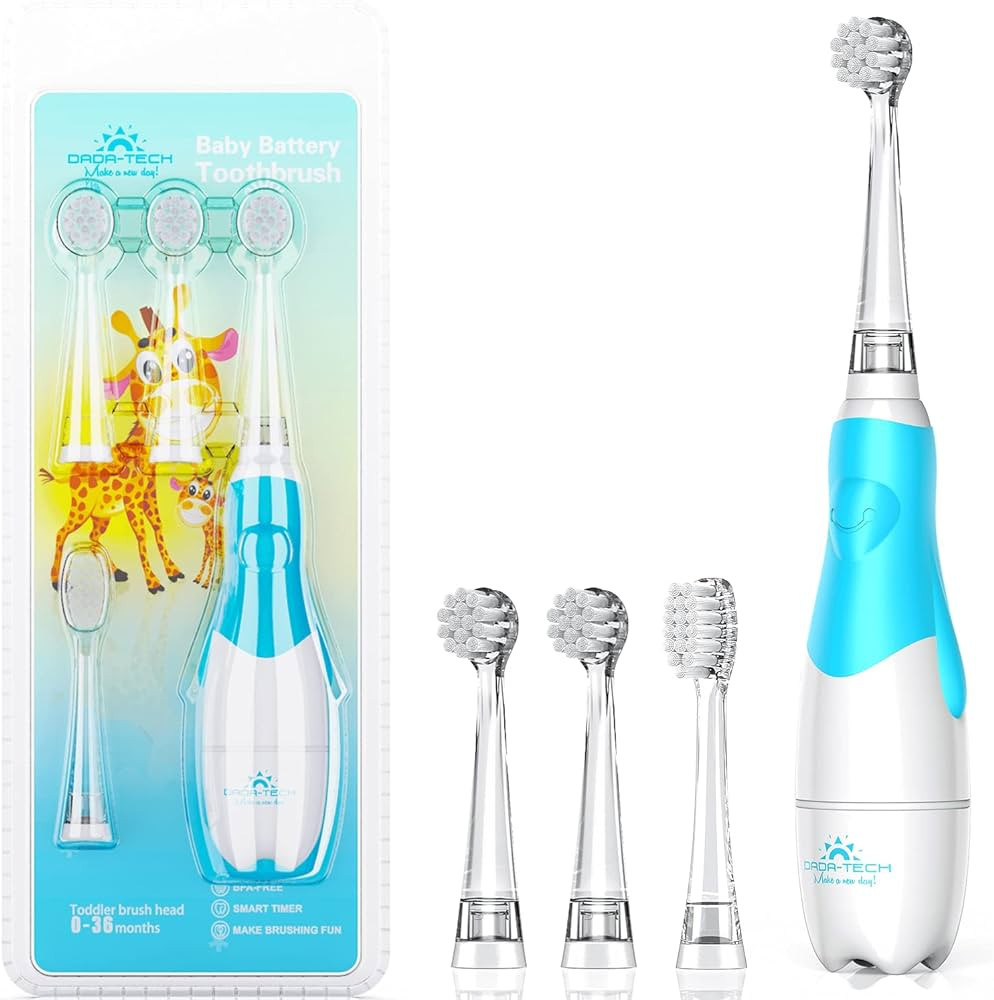 DADA-TECH Baby Electric Toothbrush, Toddler Teeth Brushes with Smart LED Timer and Sonic Technolo... | Amazon (US)