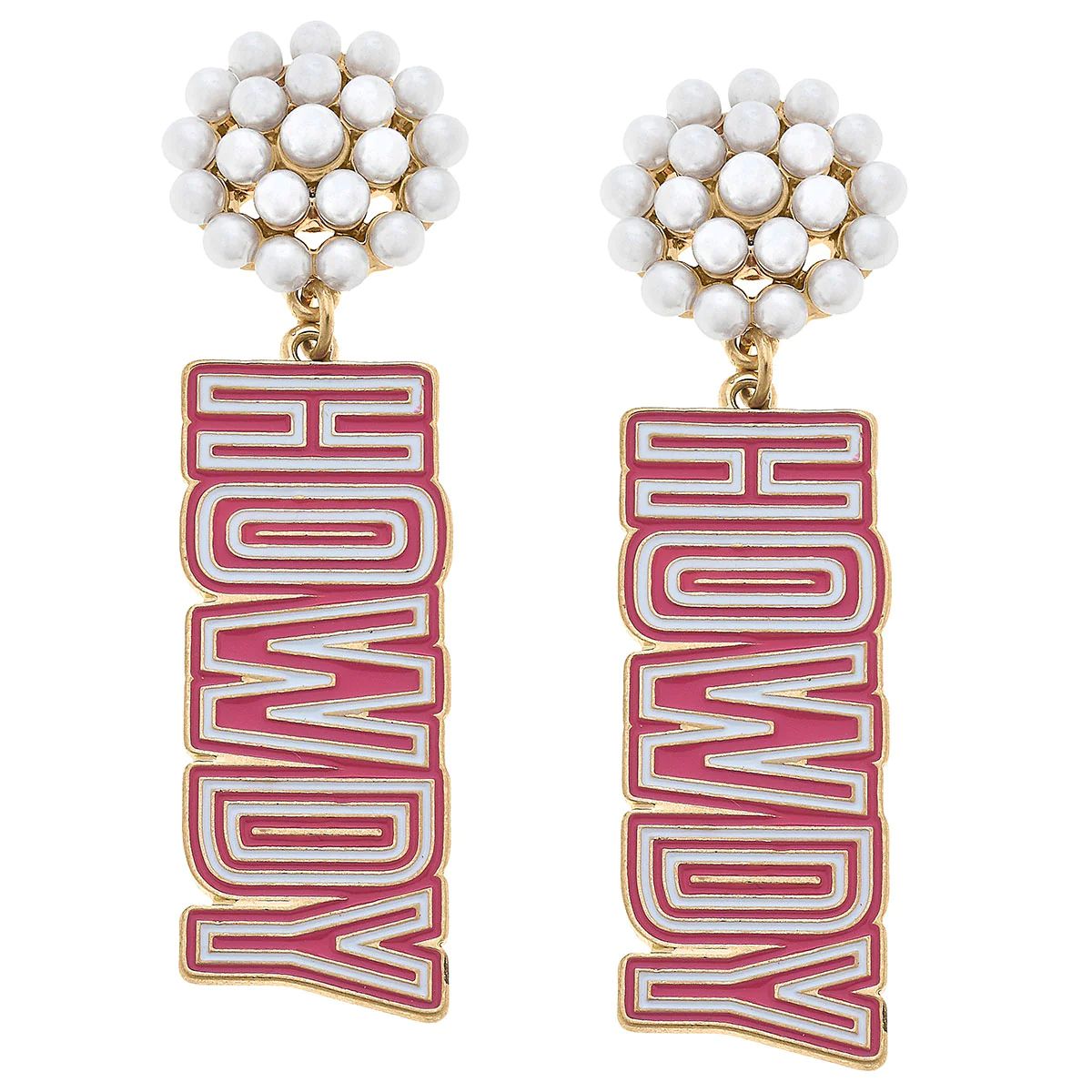 CANVAS Style x AP Style Howdy Earrings in Pink | CANVAS
