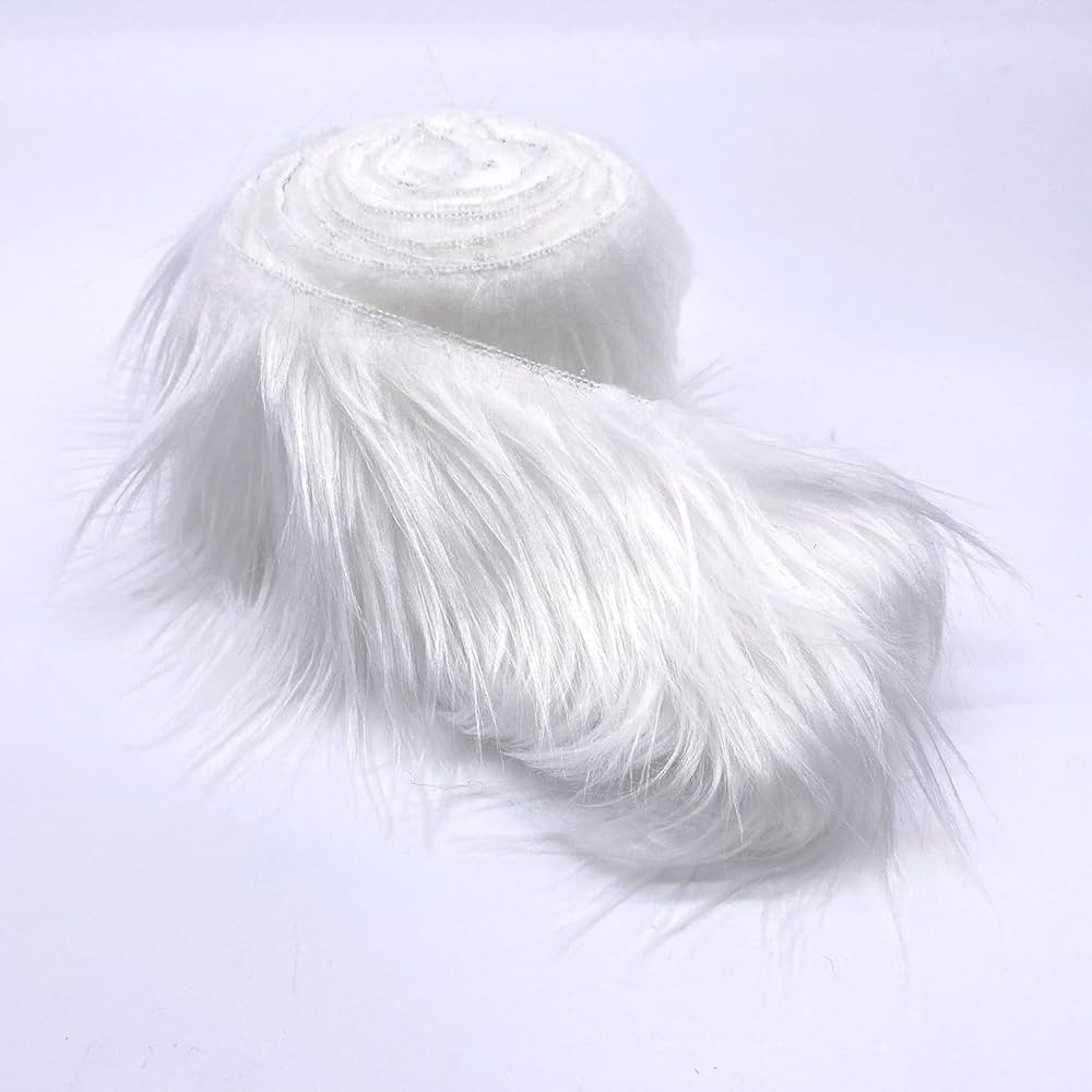 Ice Fabrics Craft Faux Fur Fabric Pre Cut Rolls - 2"x60" Fur Ribbon Mohair Fabric Strips - Super ... | Amazon (US)