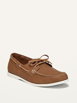 Faux-Leather Boat Shoes for Men | Old Navy (US)