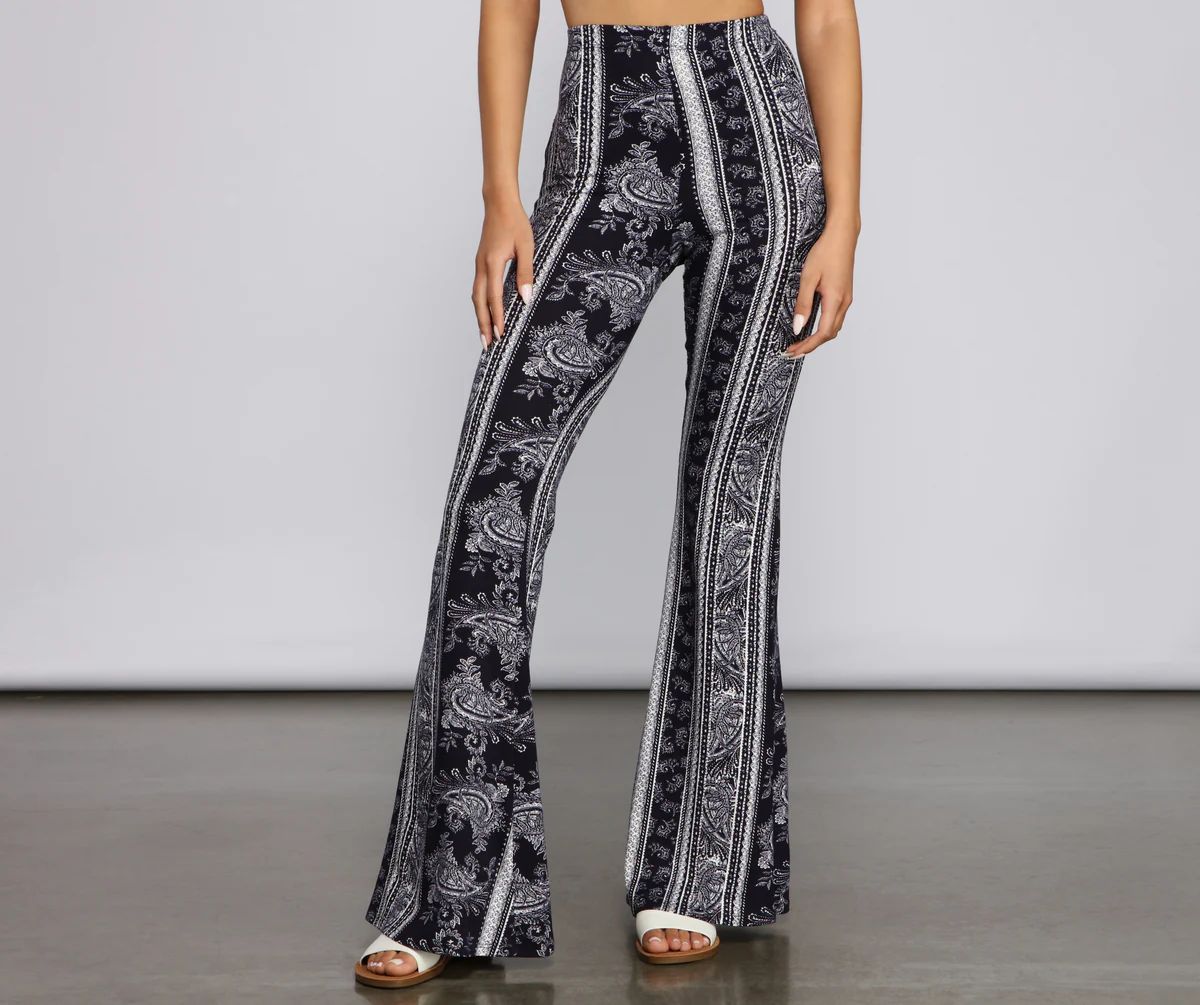 Good Vibes Paisley Flare Pants | Windsor Stores