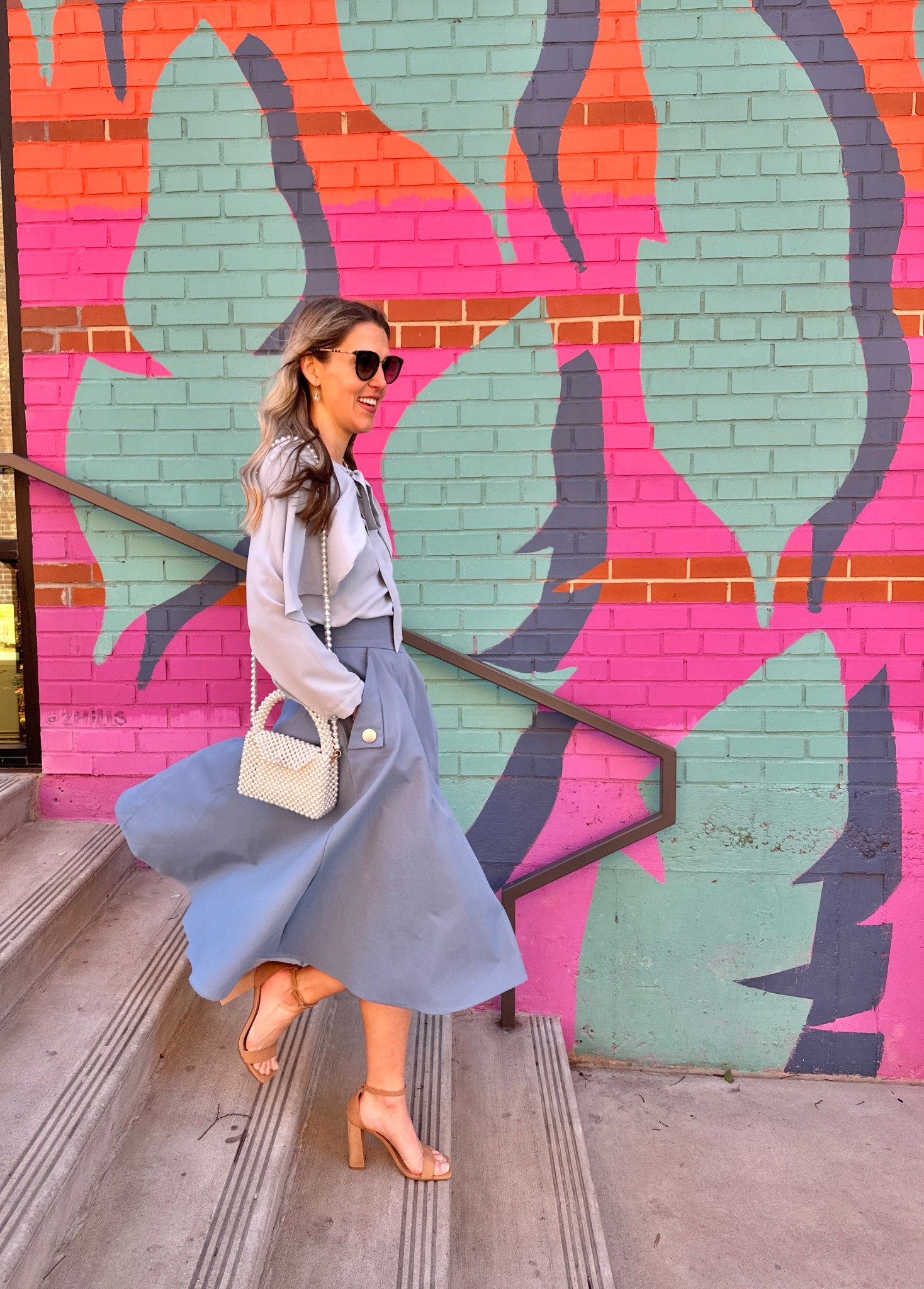 Wearing an XS in the top and skirt.

Heels - wearing my usual size 7.5

#LTKSeasonal