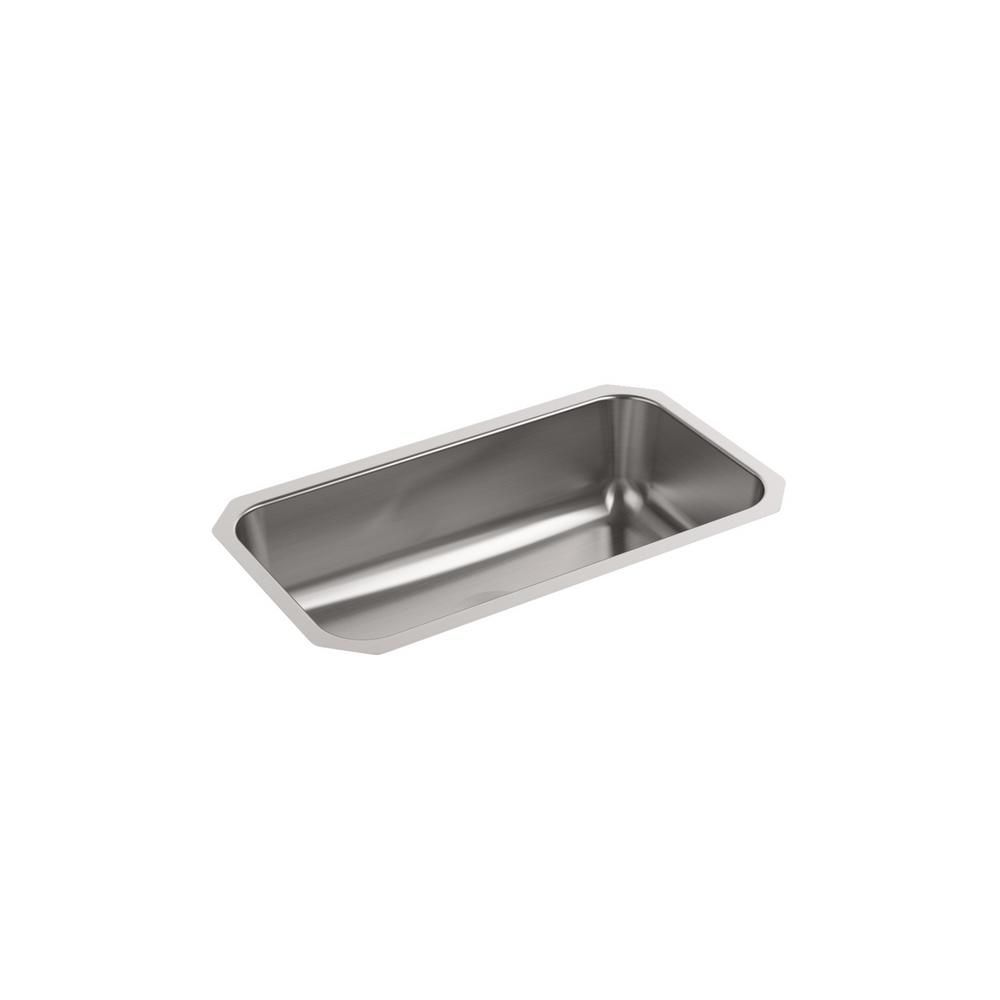 KOHLER Ballad Undermount Stainless Steel 32 in. Single Bowl Kitchen Sink-K-RH20061-NA - The Home ... | The Home Depot