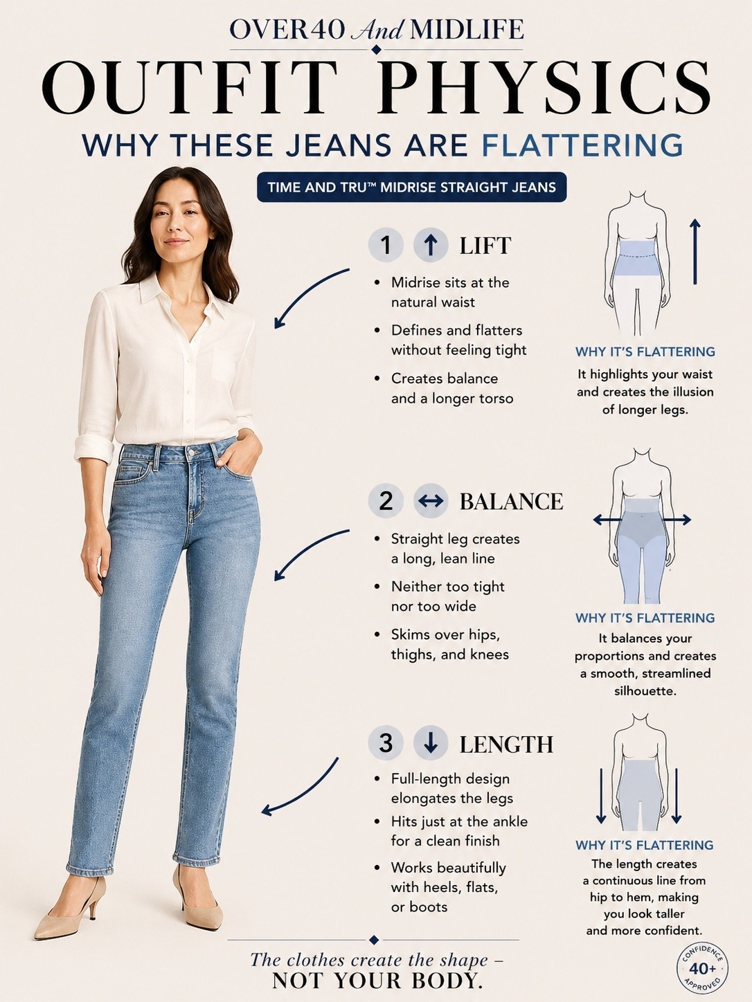 ✨Tap the bell, save and ❤️ for over 40 fashion, midlife style, midsize fashion and luxury looks for less. 

Hands down, the best jeans and don't let the price fool you at $15. I have had a pair for three years.

👑 Helping you look good, feel good! — Lindsey Denver 🤍 Check back daily for belly-friendly style, confidence, and Outfit Physics.

#LTKOver40 #LTKMidsize #LTKPlusSize