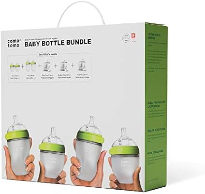 Comotomo Baby Bottle Bundle, Green | Amazon (US)