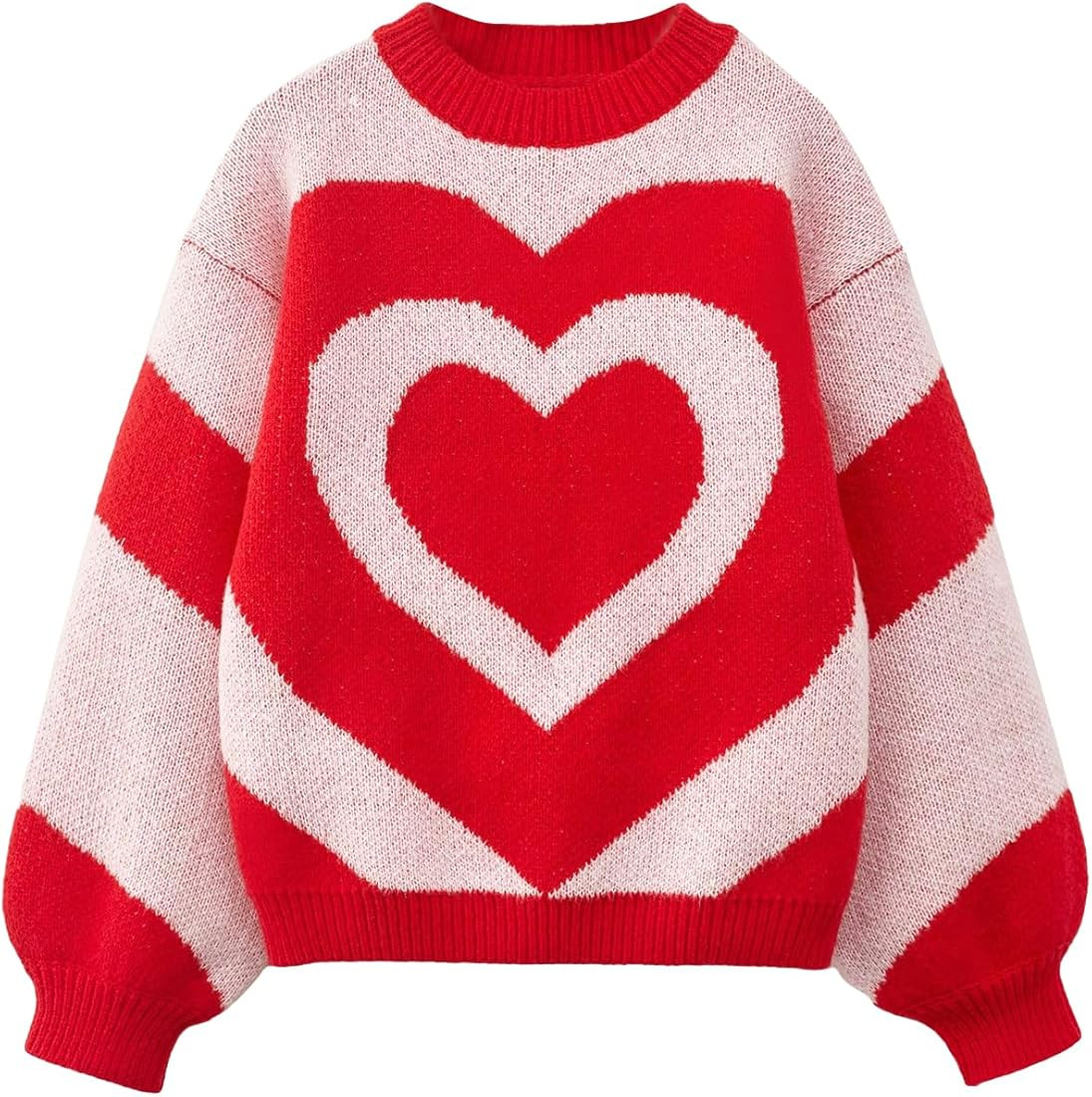 SHENHE Girl's Casual Cloud Print Crewneck Long Sleeve Pullover Sweater Jumper Tops | Amazon (US)