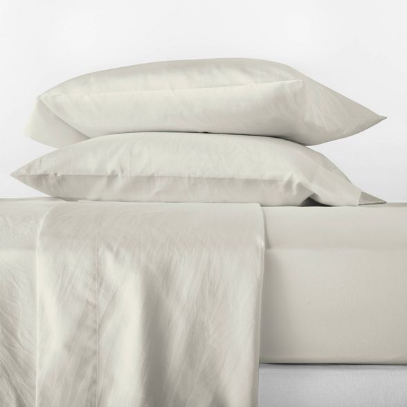 500 Thread Count Washed Supima Sateen Solid Sheet Set - Casaluna™ | Target