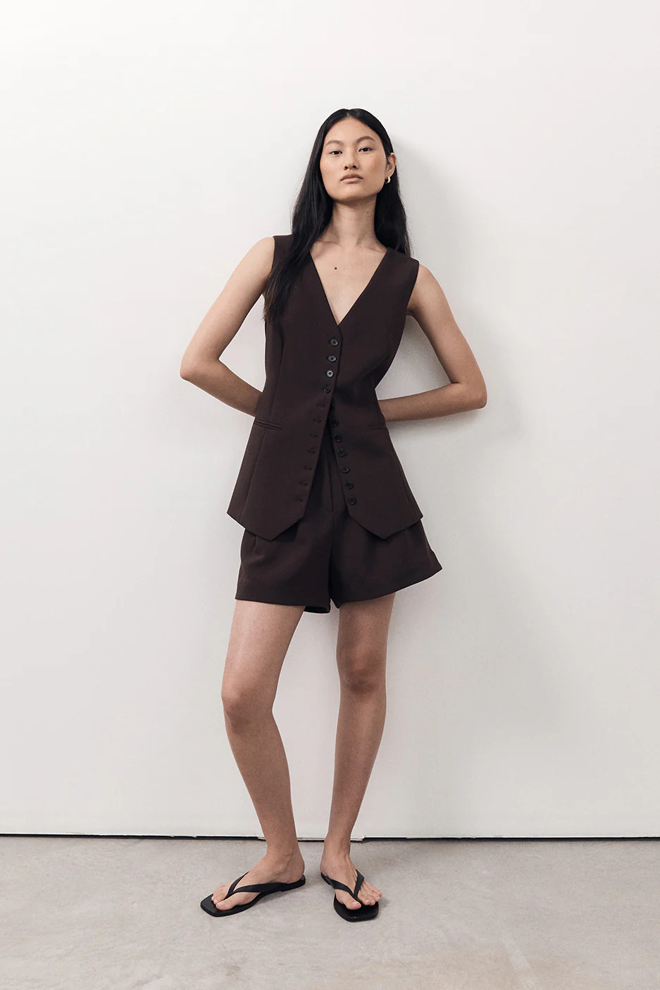 ELLE DARK CHOCOLATE VEST | DISSH