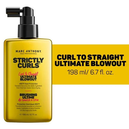 Marc Anthony STRICTLY CURLS, Curl to Straight Ultimate Blowout Heat Protective Spray, 6.7 fl oz | Walmart (US)