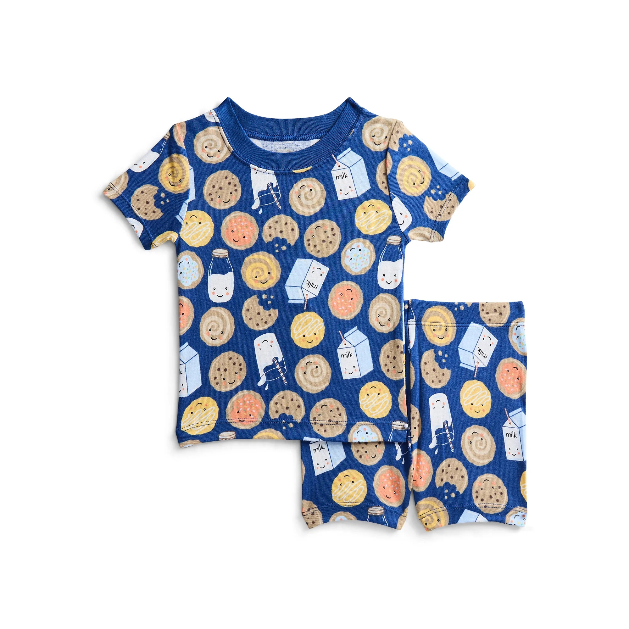 Wonder Nation Toddler Boys Short Sleeve Tee and Shorts Cotton Pajama Set, 2-Piece, Sizes 12M-5T | Walmart (US)