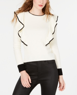 J.o.a. Ruffle-Sleeve Knit Top | Macys (US)