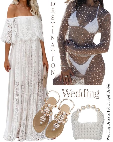 Destination beach wedding bridal finds on Amazon. 

Beach coverup. Wedding flats. Wedding purse. Bridal dress. Bride dress. Resort 2024. 

#LTKSeasonal #LTKwedding #LTKstyletip