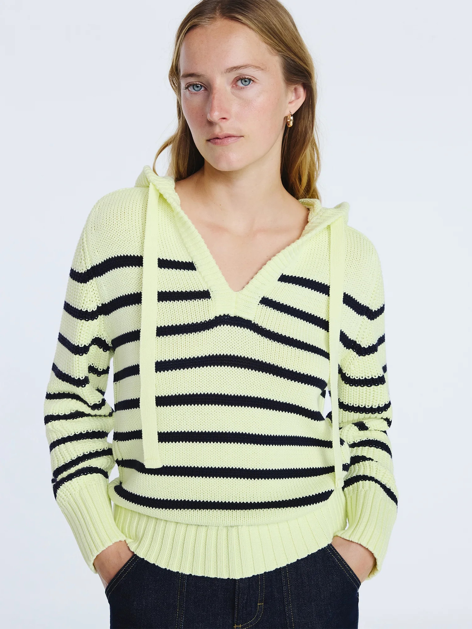 Free Assembly Women's Cotton Hoodie Sweater with Long Sleeves, Sizes XS-XXL | Walmart (US)