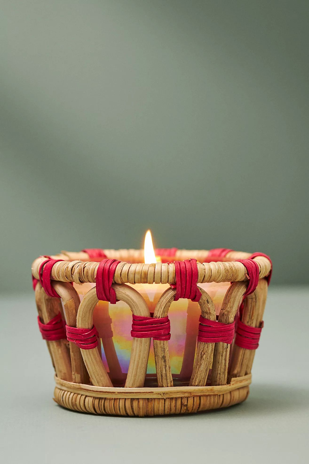 Cabano Fresh Hibiscus & Pink Guava Rattan Candle | Anthropologie (US)