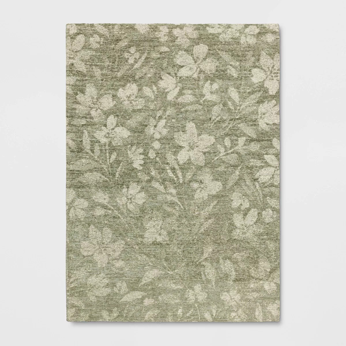 5'x7' Botanical Flatweave Area Rug Green - Threshold™ | Target