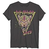 Def Leppard Neon Cat Rolled Sleeve Boyfriend Tee | Amazon (US)