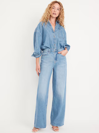 High-Waisted Baggy Wide-Leg Jeans | Old Navy (US)