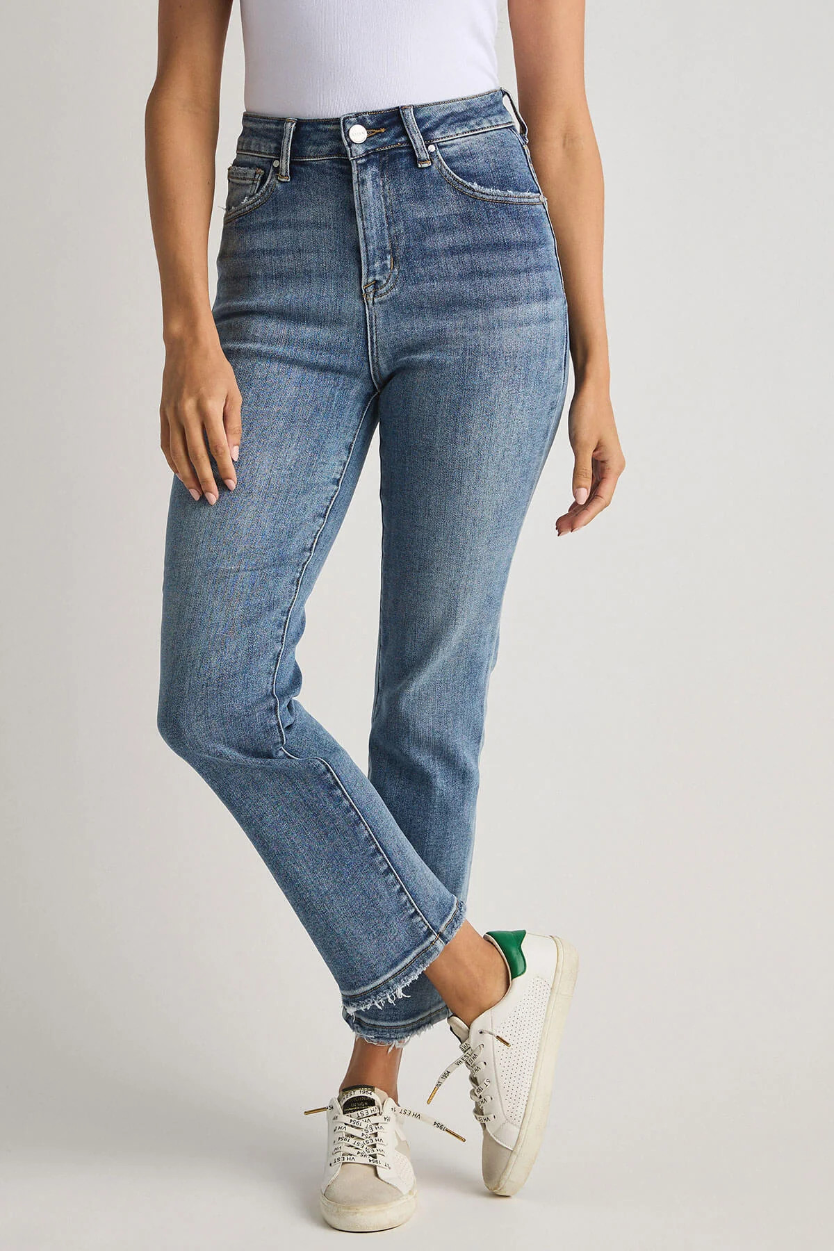 Risen Straight Leg Non Distressed Jeans | Social Threads