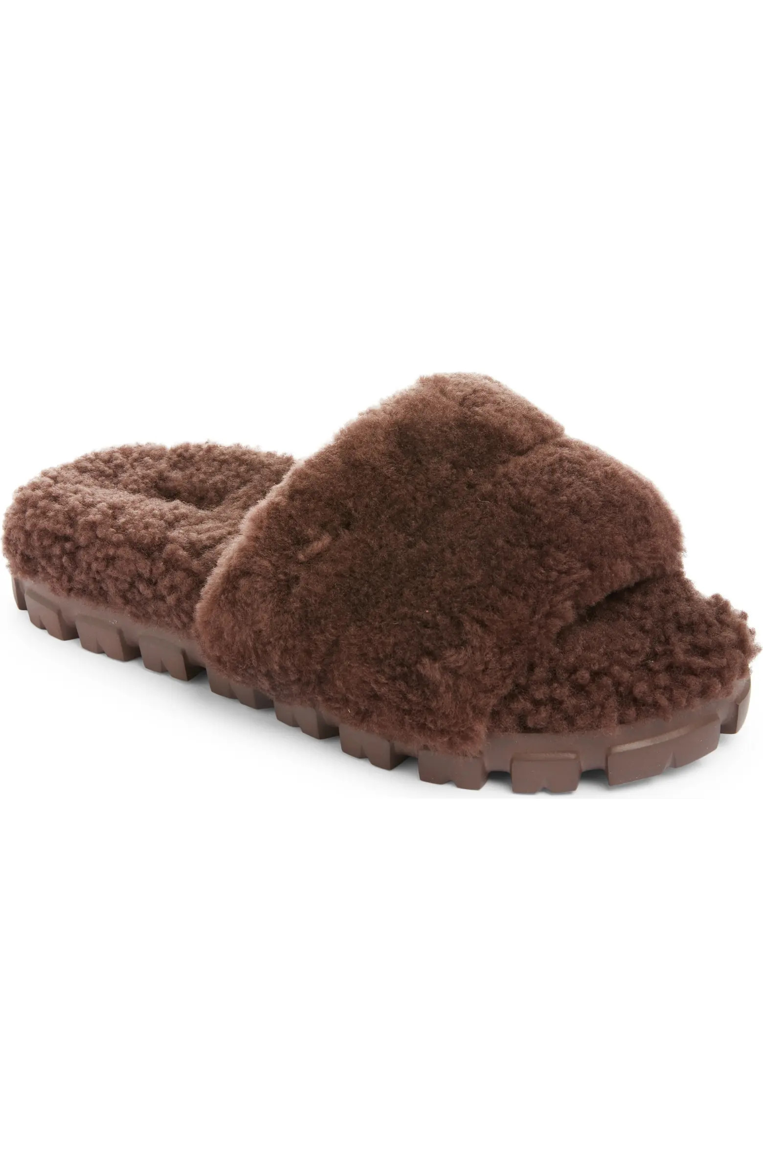 UGG® Cozetta Curly Genuine Shearling Slide Slipper (Women) | Nordstrom | Nordstrom