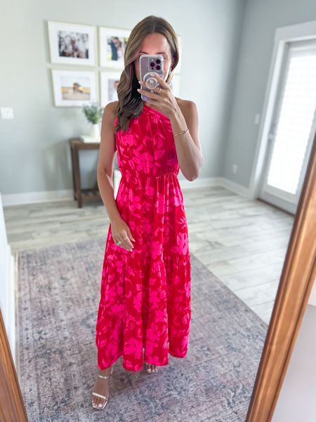 Summer wedding guest dress. Resort wear. Vacation dress. Vacation outfit. Floral maxi dress. Amazon wedding guest. Wedding shower dress. Party dress Destination wedding. Amazon gold heels are TTS. 

*Wearing small - has an elastic waist. Consider sizing down if you are in-between sizes. 

#LTKTravel #LTKWedding #LTKParties