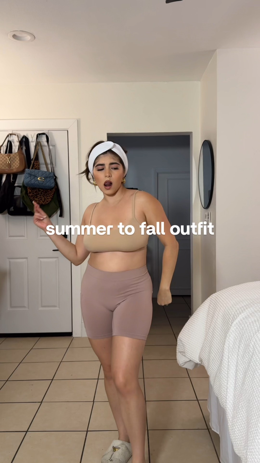 Fall transitional outfit 💛 take your summer dresses into fall by styling it like this! 

#LTKPetite #LTKItBag #LTKFindsUnder50