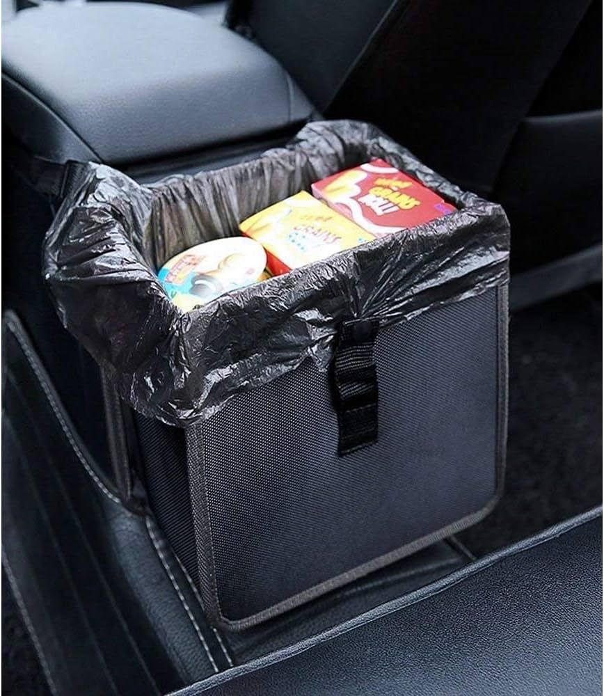 Car Trash Can, Foldable Hanging Car Garbage Can Large Capacity Waterproof Car Trash Bag, Leakproo... | Amazon (US)