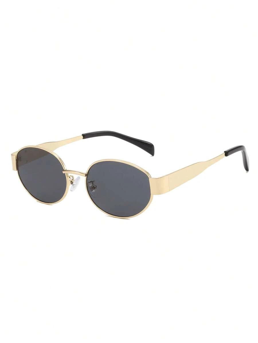 1pc Women's Vintage Small Oval Frame Personality Sunglasses, Suitable For Daily Wear | SHEIN