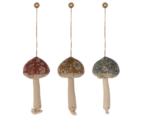 Mushroom Ornaments, 3 Blossom | MailegUSA