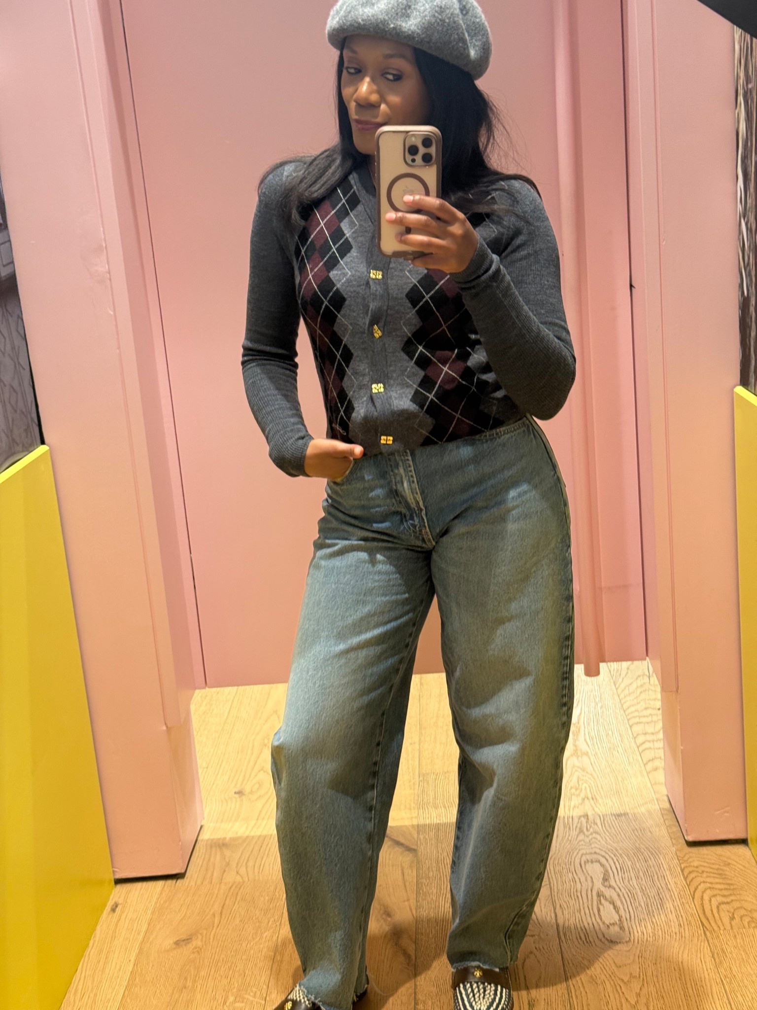 Argyle has been one of my all time favourite fall/winter trends - I’m so glad that it’s back for fall 2025. This Ganni sweater feels like a dream! The merino is so soft and comfortable against the skin.love that it’s 100% merino wool. 

Fall trend, fall outfits, casual outfits, balloon trends, horseshoe jeans, denim, loafers, beret hats, cardigan, argyle printdate night, denim pants, denim jacket, workwear 

#LTKHoliday #LTKGiftGuide #LTKSeasonal