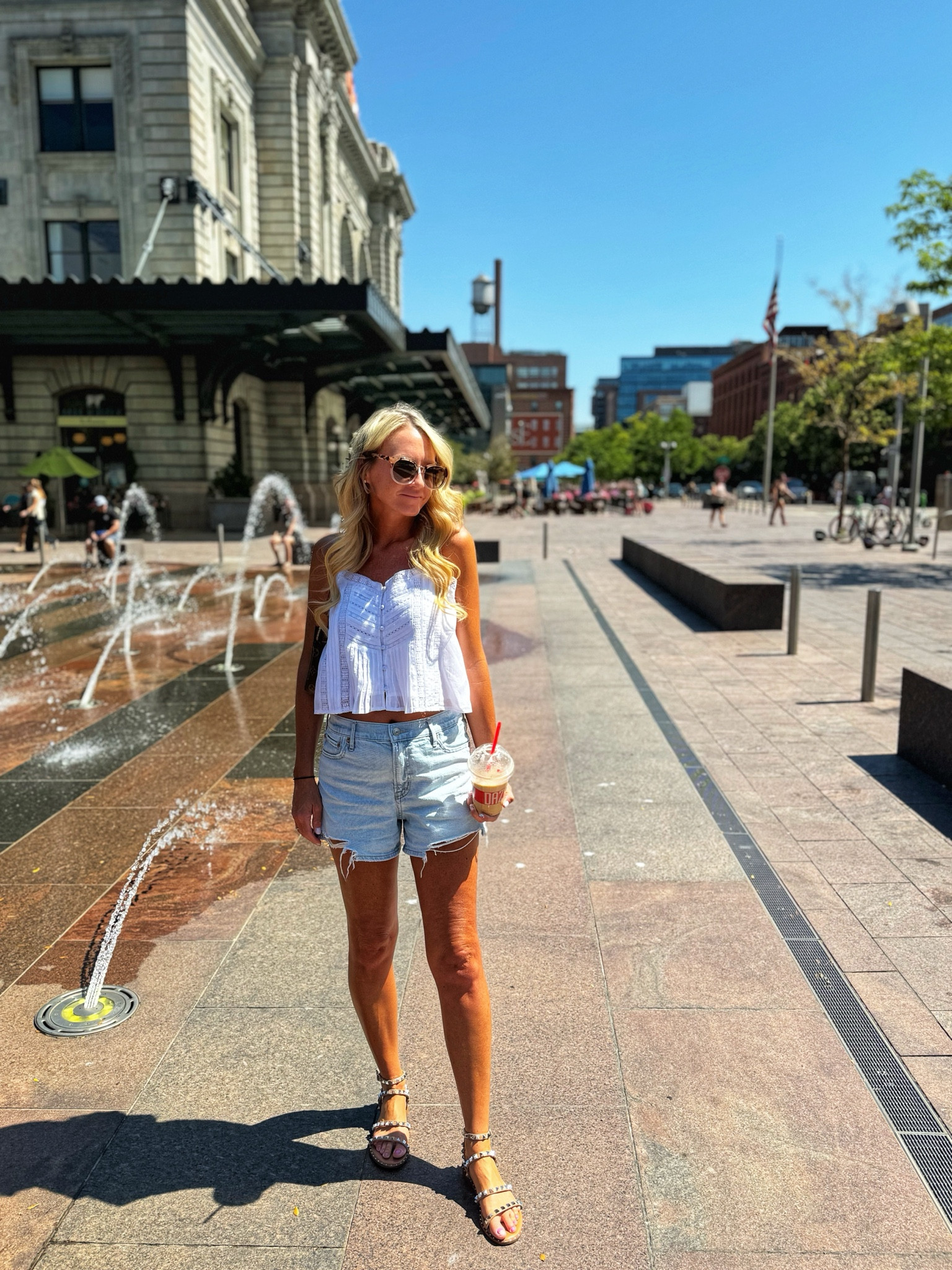 I’m so glad I decided to invest in some new denim shorts for my trip to Denver. I don’t wear jeans shorts often, but they were certainly needed to the 98° temps. 

I always struggle to find Jean shorts that I like, are also age appropriate, and won’t break the bank. I ended up buying several pairs at American Eagle. I was shocked. I don’t typically shop there, but I was pleasantly surprised by how well their shorts fit and how reasonably priced they were. 

Wearing a size 2 in the shorts and an xs in the tank  

#LTKFindsUnder100 #LTKFindsUnder50 #LTKOver40