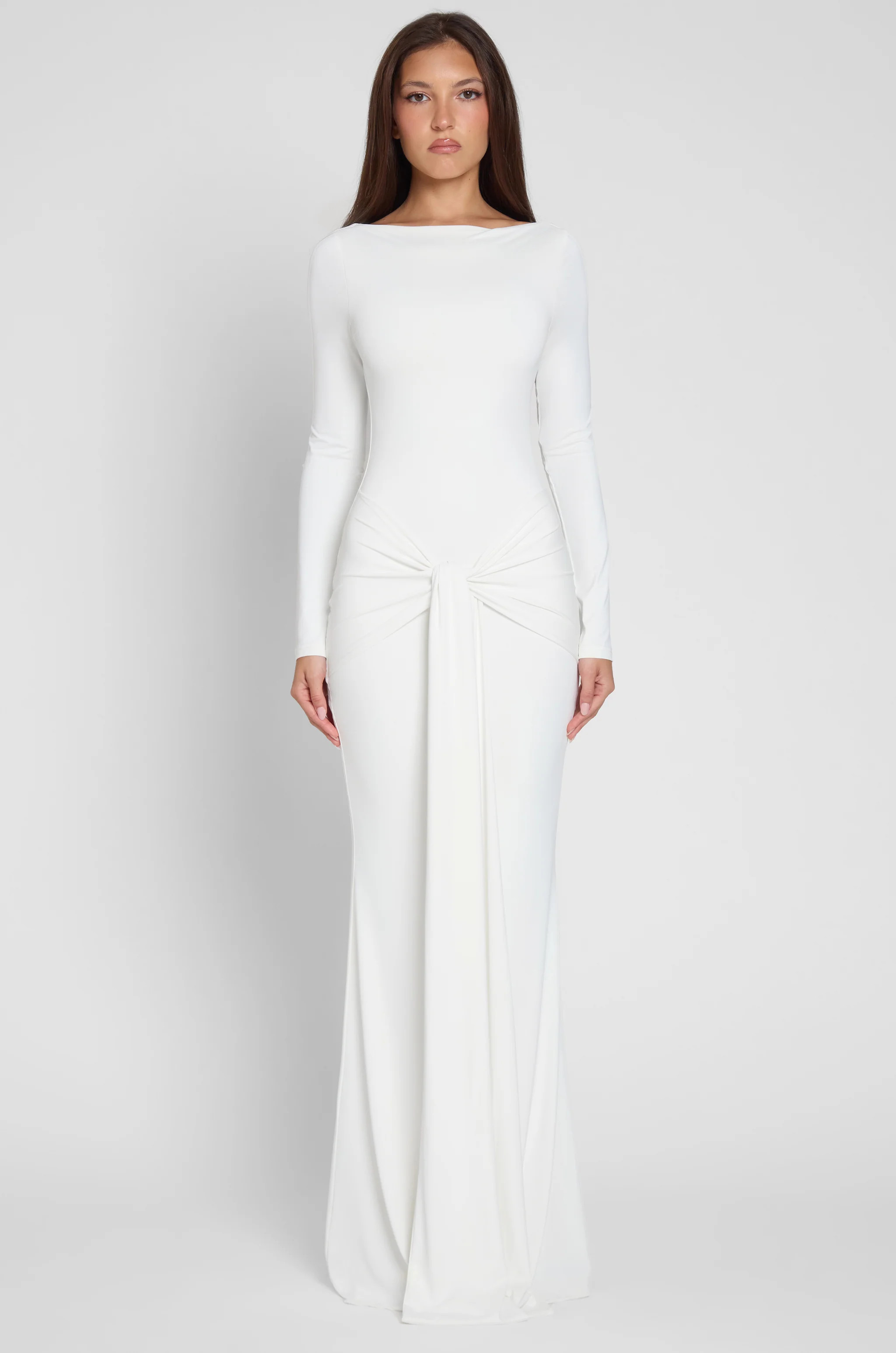 Oasis Knot Maxi Dress - White | LEAU (US)