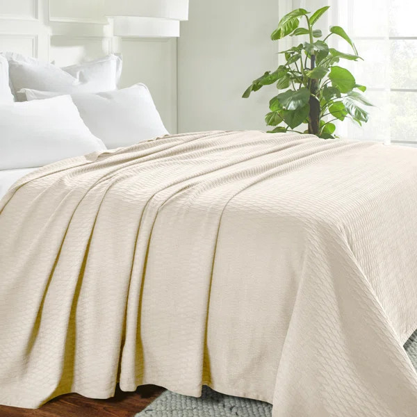 Superior Diamond Weave All-Season Bedding Cotton Throw Layering Blanket | Wayfair North America